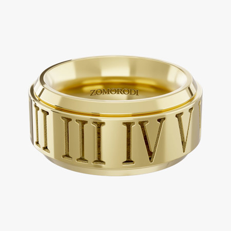 Numeric Style Gold Ring